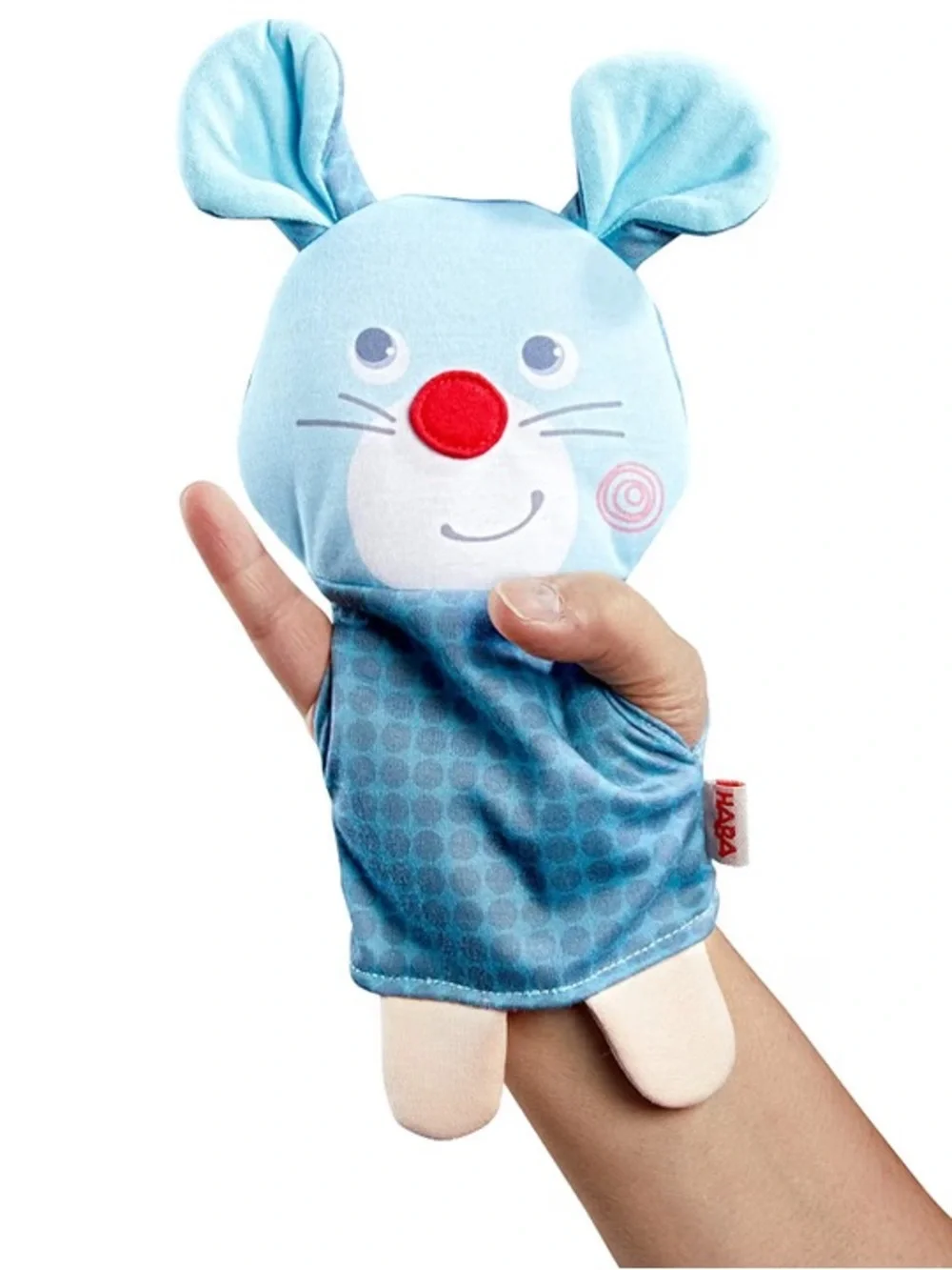 Haba Blue Mouse Interactive Hand Puppet